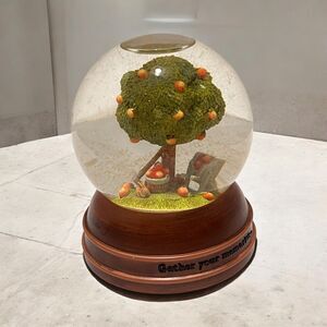 Marjolein Bastin Nature's Sketchbook Hallmark Fall Fruit Tree Glitter Snow Globe